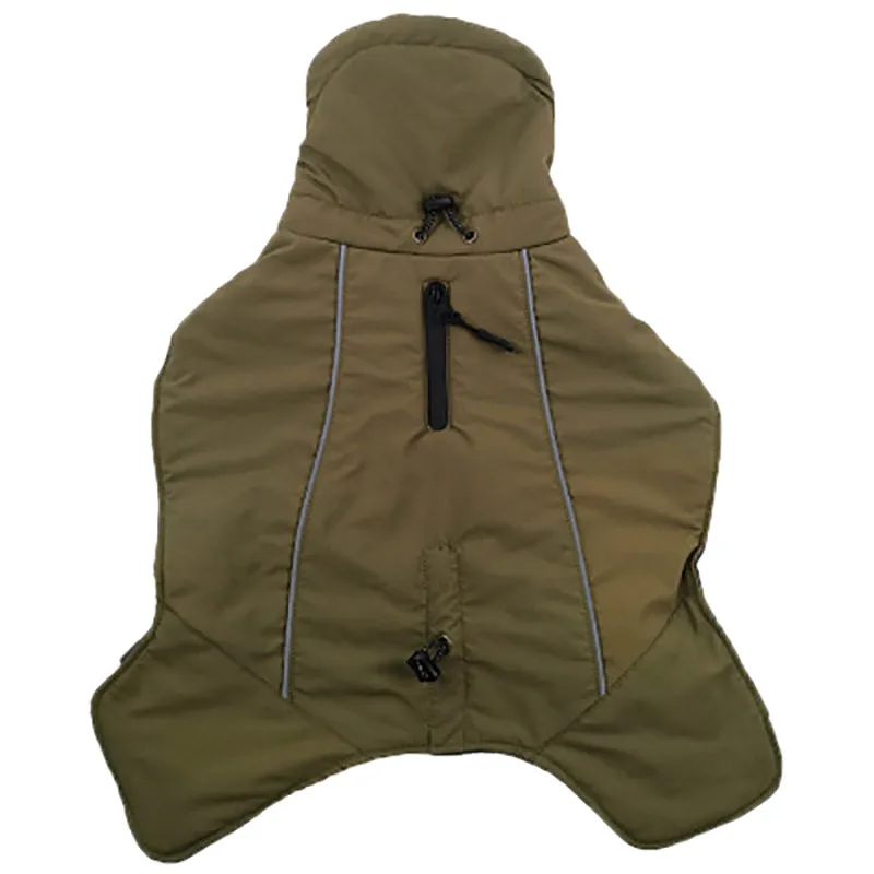 Army Green Зимняя одежда для собак куртка для собак с французским бульдогом одежда для собаки, костюм для домашних животных Теплая верхняя одежда для собаки Йорки плюшевые наряды - Цвет: Army Green