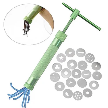 

1PCS Practical Design Stainless Steel Sugar Paste Extruder Craft Gun Home DIY Baking Fondant Cake Sculpture Polymer Clay Tools
