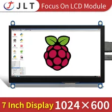 Fábrica atacado 7 polegada módulo lcd 1024*600 ips raspberry pi display com painel de toque pi4 pi3