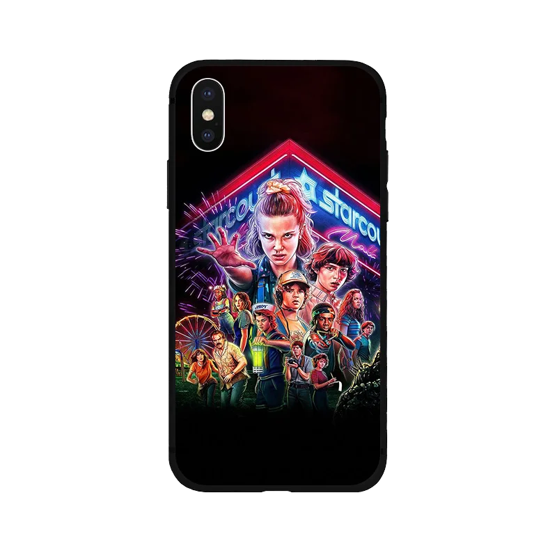 Странные Вещи Сезон 3 черный мягкий чехол из ТПУ чехол для телефона iPhone 8 7 6 6S Plus X XS XR MAX 5 5S SE чехол coque