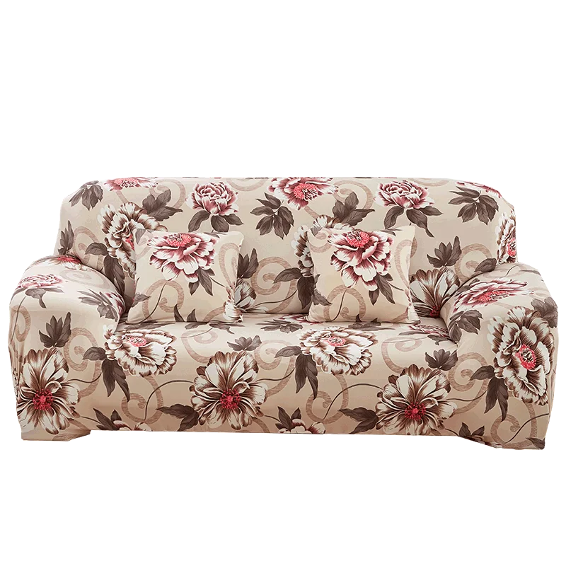 10 Flower Leaves Collection Stretch Sofa Cover for Living Room Armchair Sofa Slipcover Elastic Couch Cover Case 1 2 3 4 Seater - Цвет: 10