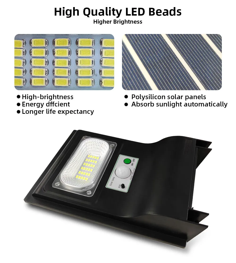20 Вт светодиодный уличный светильник на солнечной батарее с 3 режимами работы, уличный светильник, настенный светильник с пультом дистанционного управления и датчиком движения