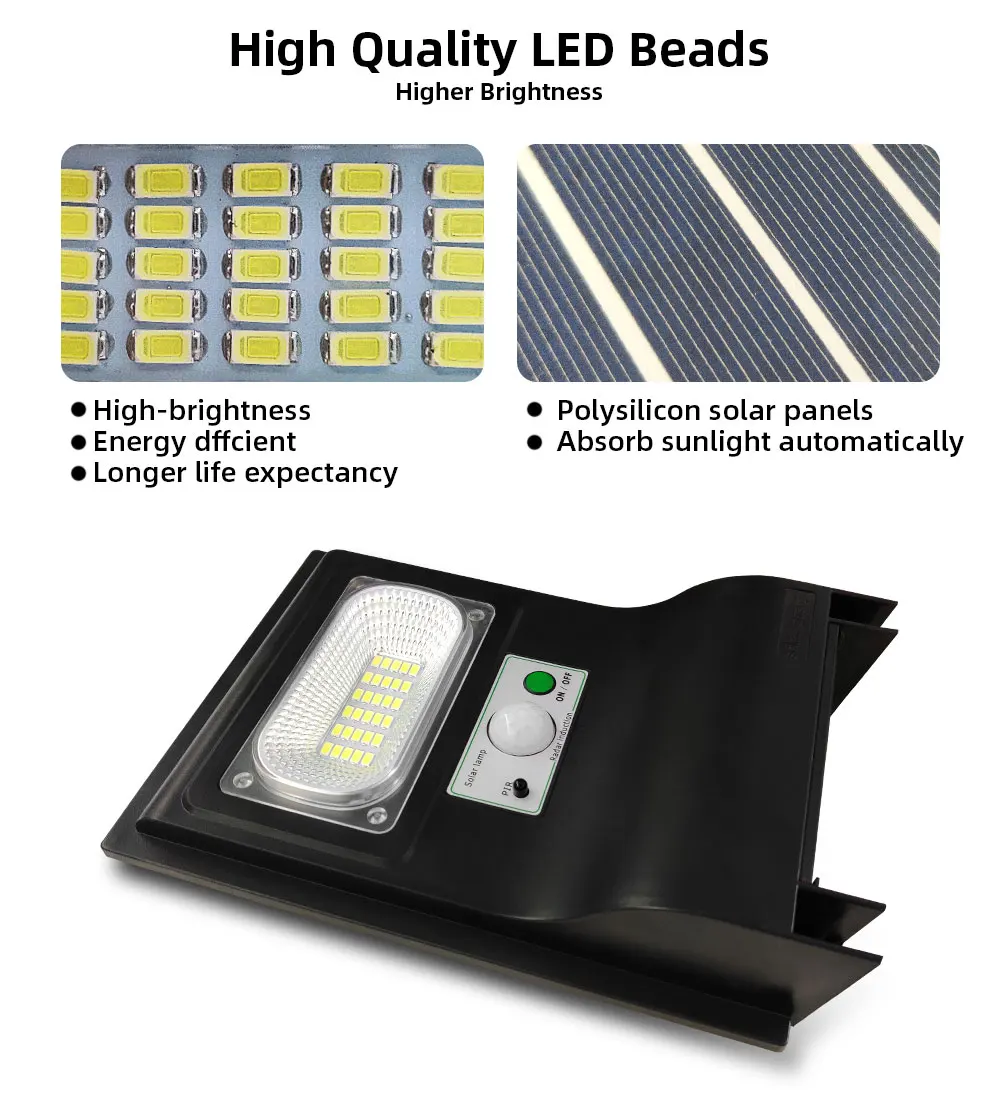 3 режима светодиодный светильник с датчиком солнечной энергии Уличный настенный светильник 20 Вт PIR лампа движения водонепроницаемый монтажный столб для наружного светильник ing