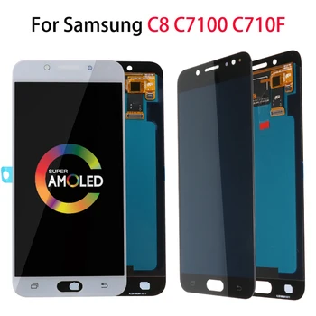 

C8 Amoled lcd For Samsung Galaxy C7 2017 C8 C7100 C710 LCD Display Touch Screen Digitizer Assembly C710F/DS J7+ J7 plus screen