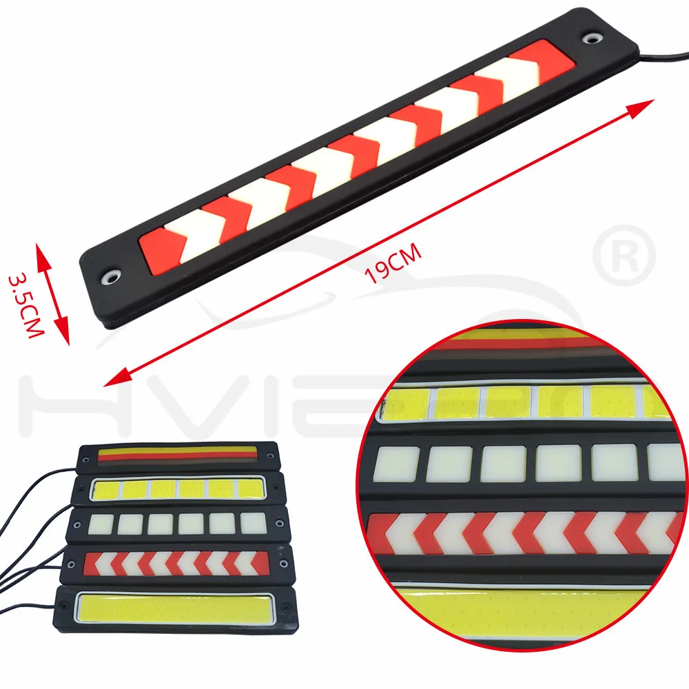 Hviero White COB DRL Silica LED DC 12V 19cm Daytime Running Light DRL Auto External Flexible Lights Waterproof Fog Lamp Car Styling