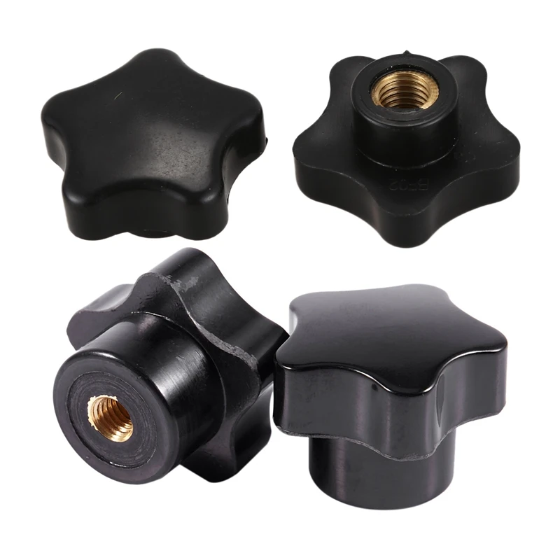 

Top-15 Pcs Clamping Knob:10 Pcs M6 Female Thread 32Mm Star Shaped Head Clamping Nuts Knob & 5 Pcs M10 Female Thread 39Mm Plastic
