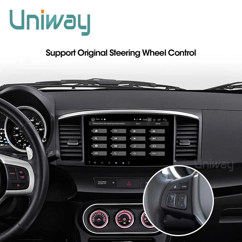Uniway PX30 DSP Android 9,0 автомобильный dvd для Защитные чехлы для сидений, сшитые специально для Mitsubishi Lancer 10,1 дюймов 2008 2009 2010 2011 2012 2013 автомобильный стерео GPS навигатор