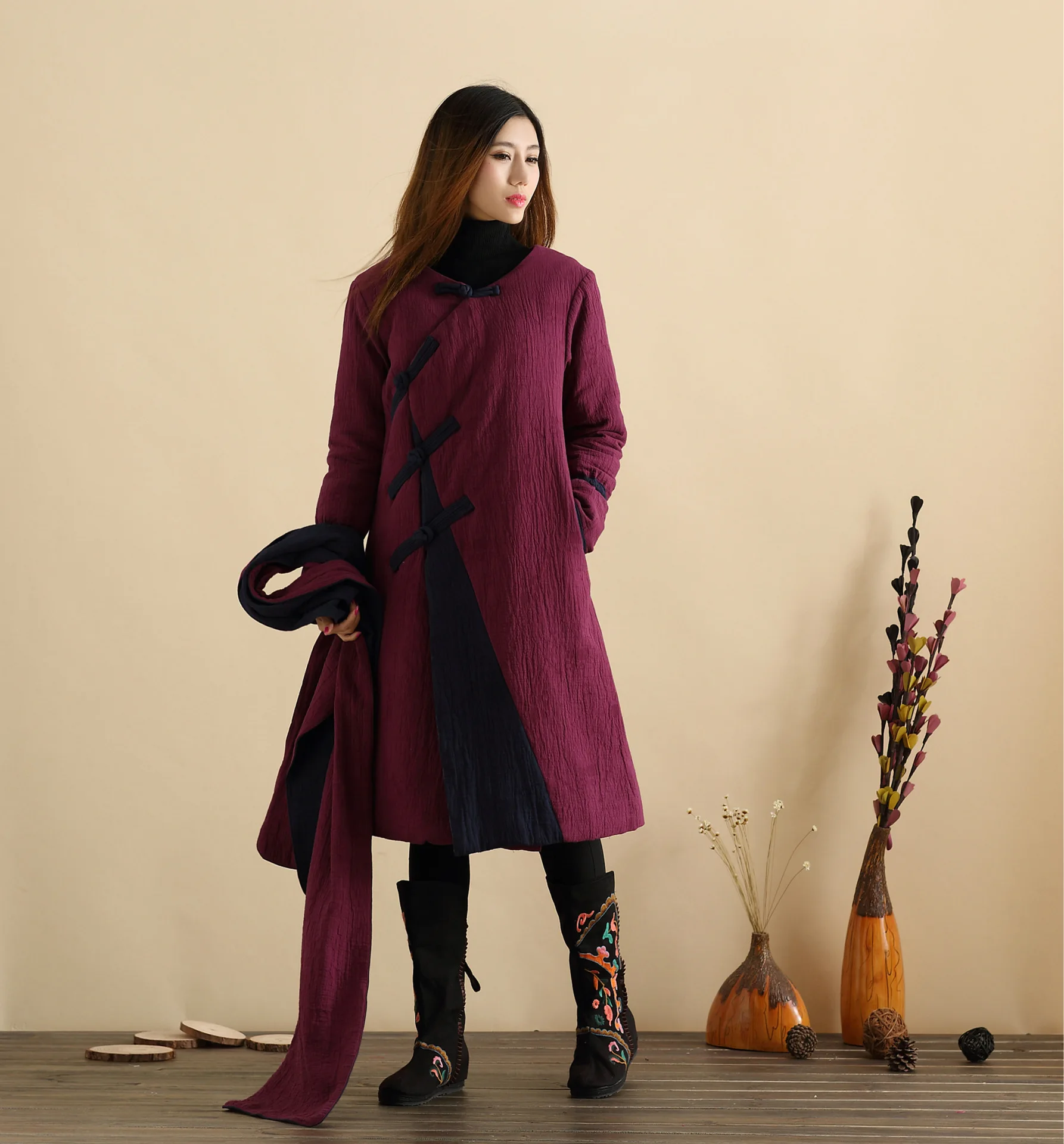 

2019 Winter New Style Cotton-padded Clothes Korean-style Stand Collar-Style Long Loose Warm Cotton-padded Clothes Cotton-padded