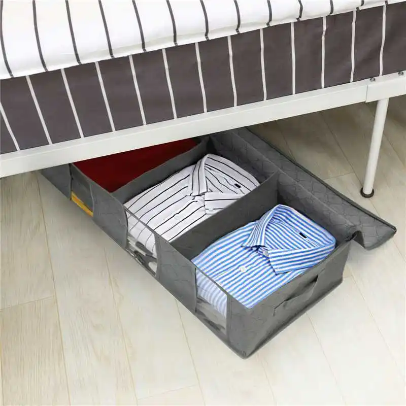 Коробка для хранения на дно кровати, складное одеяло под кровать, сумка для хранения, шкаф, одеяло, одежда, пыле-влагостойкий отделочный контейнер