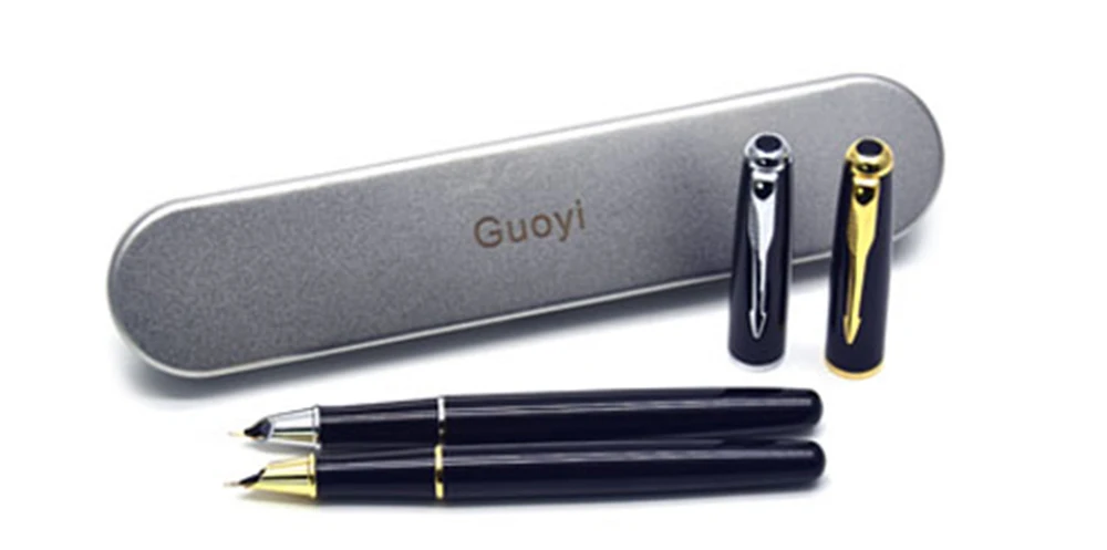 Guoyi A300 Ретро металлическая чернильная ручка 0,38 мм перо для обучения, офиса, школы, канцелярские принадлежности, Подарочная роскошная ручка для отеля, деловая ручка для письма