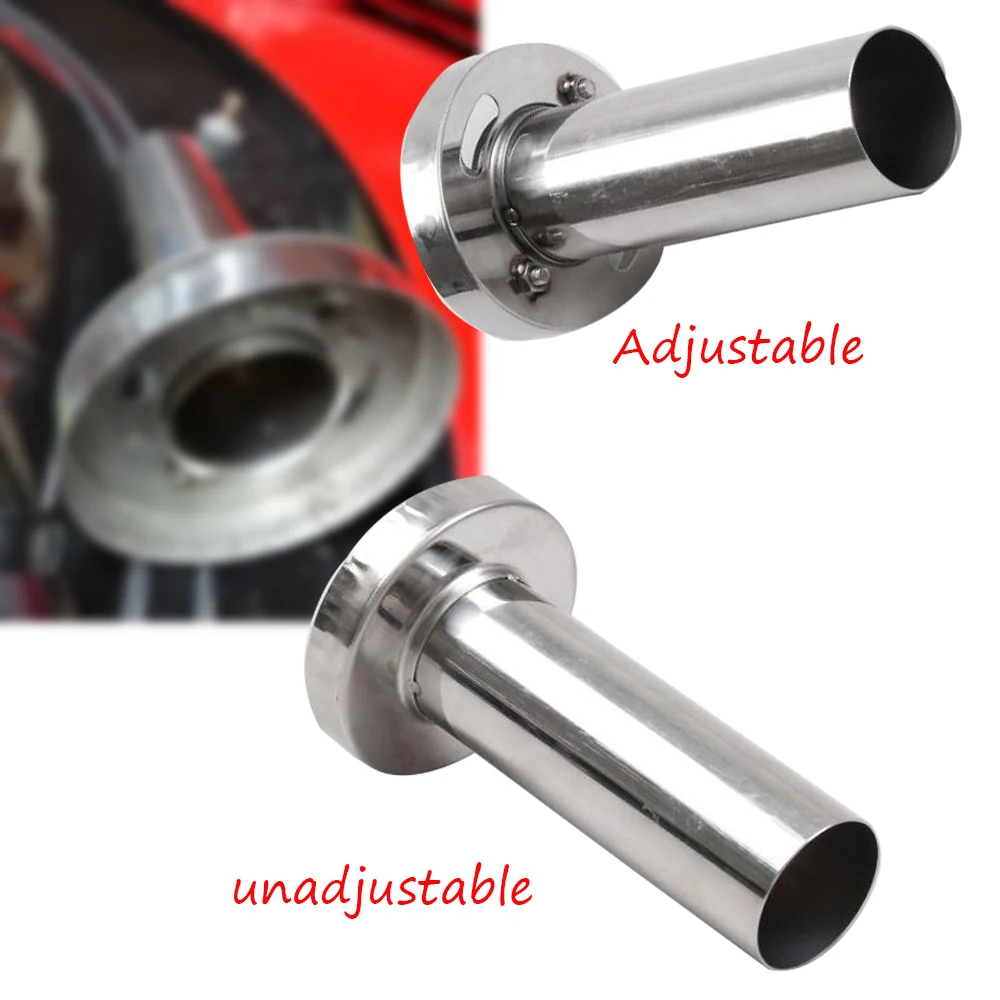 

Universal Adjustable 85mm 3.5/98mm 4/110mm 4.5Car Stainless Chrome Exhaust Muffler Silencer