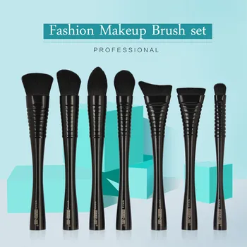 

7PCS Black Wooden Handle Cosmetic Makeup Brush Foundation Powder Eyeshadow Cosmetic Makeup Brushes