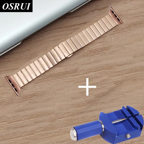 Rose gold Ремешок для apple watch 4 band 44 мм 40 мм correa iwatch 42 мм 38 мм 3 2 браслет из нержавеющей стали pulseira apple watch 4 аксессуары - Цвет ремешка: Rose gold