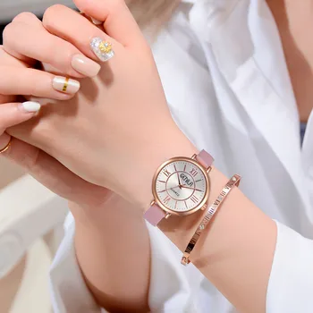 

Simple Style Women's Watch Fashion Women Casual Quartz Watches Luxury Leather Strap Wrist Watch Bracelet Set Reloj Mujer#0928