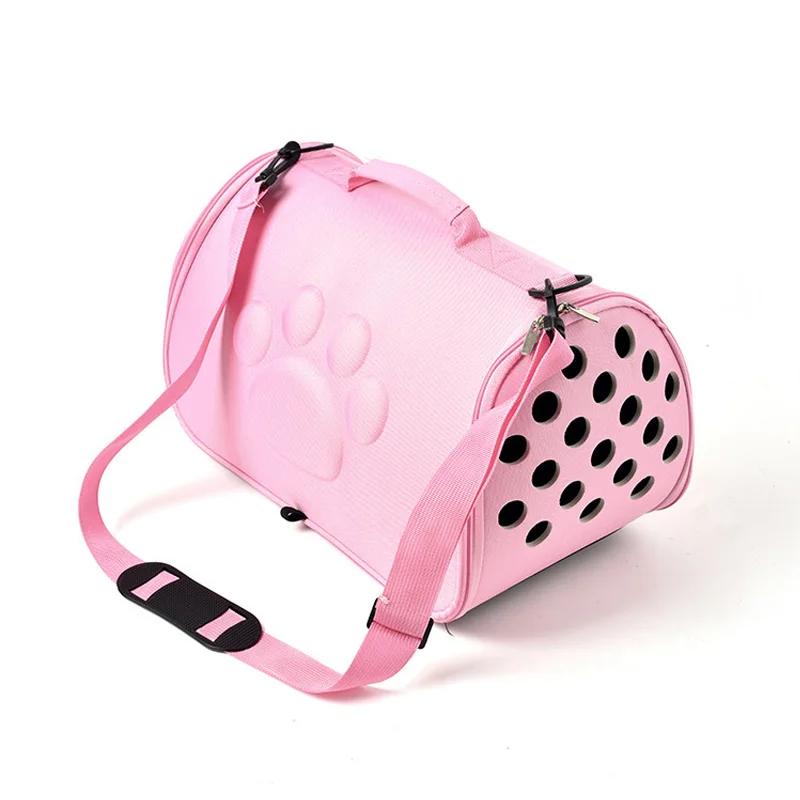 Для собак, кошек, складная клетка для переноски домашних животных, складной ящик для щенков, сумки для переноски, товары для домашних животных, аксессуары для транспортировки - Цвет: Pink