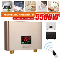 HOKitchen-Chauffe-eau électrique mural, chauffage instantané, affichage de la température LCD, télécommande, 110V, 220V 3