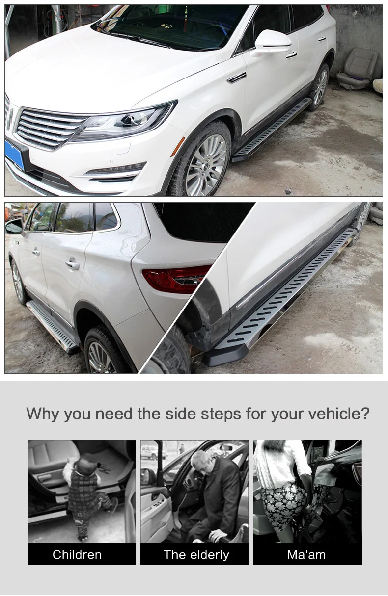 Боковой шаг Беговая доска боковой бар для Линкольна к MKC MKX, высокое качество, сверхмощный