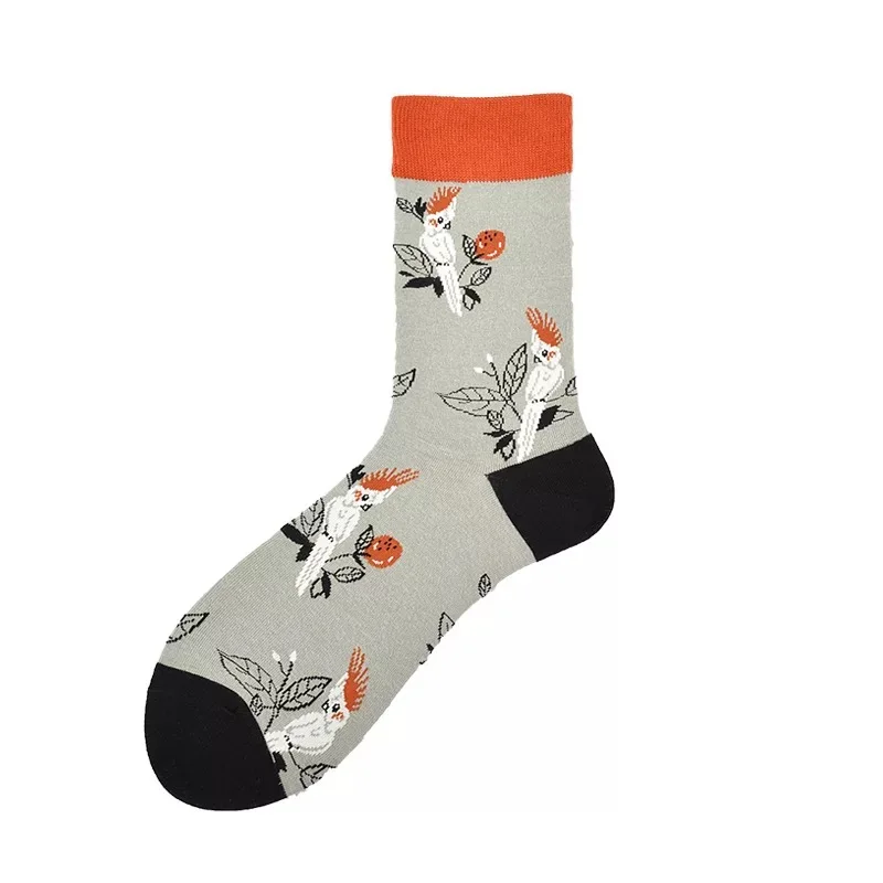 Женские носки Harajuku, забавные мультяшные носки с фруктами, Единорог для фламинго, милые животные, Веселые носки для скейтборда - Цвет: 21