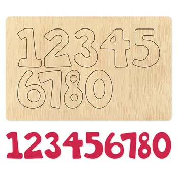 

0-9 Numbers wooden mold die cut accessories wooden die Regola Acciaio Die Misura 2019 New Design