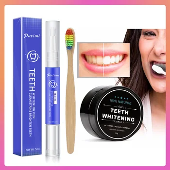 

Teeth Whitening Pen Cleaning Serum Remove Plaque Stains Dental Tools Whiten Teeth Pen Oral Hygiene Care Tooth Whitener Powder