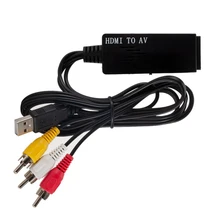HDMI в RCa кабель, HDMI в AV CVBS конвертер Кабель-адаптер, PAL/NTSC с usb зарядкой, поддержка 1080P 60 Гц вход источника для HDTV