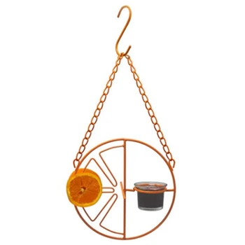 

Round Metal Bird Feeder Garden Hanging Bird Water Fruit Dispenser Water Feeder Round Hanging Bird Water Feeder