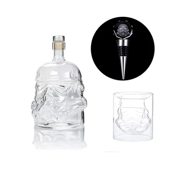 

Wine Set Star Wars Storm Trooper Helmet Whiskey Decanter Whiskey Glass Cup Wine Glasses Accessories Creative Men Gift Set