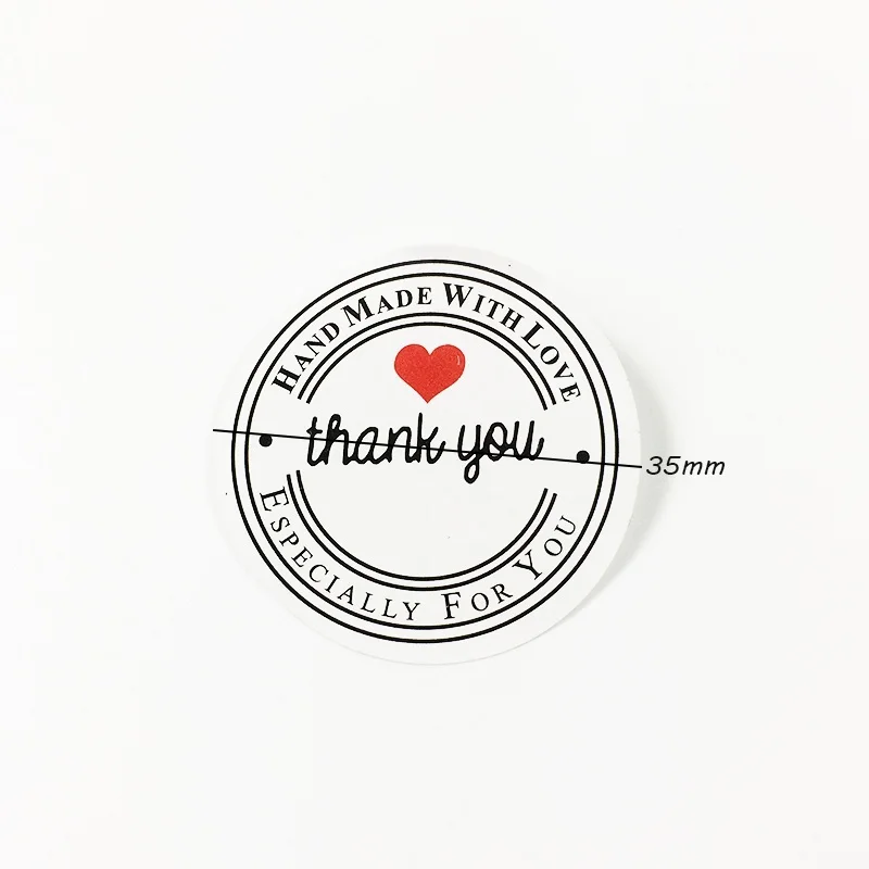 100pcs per pack 120pcs/100pcs/60pcs/pack Multiple Styles Round Tape Thank You Packaging Label Material Supplies Sealing Stickers - Цвет: 100pcs per pack