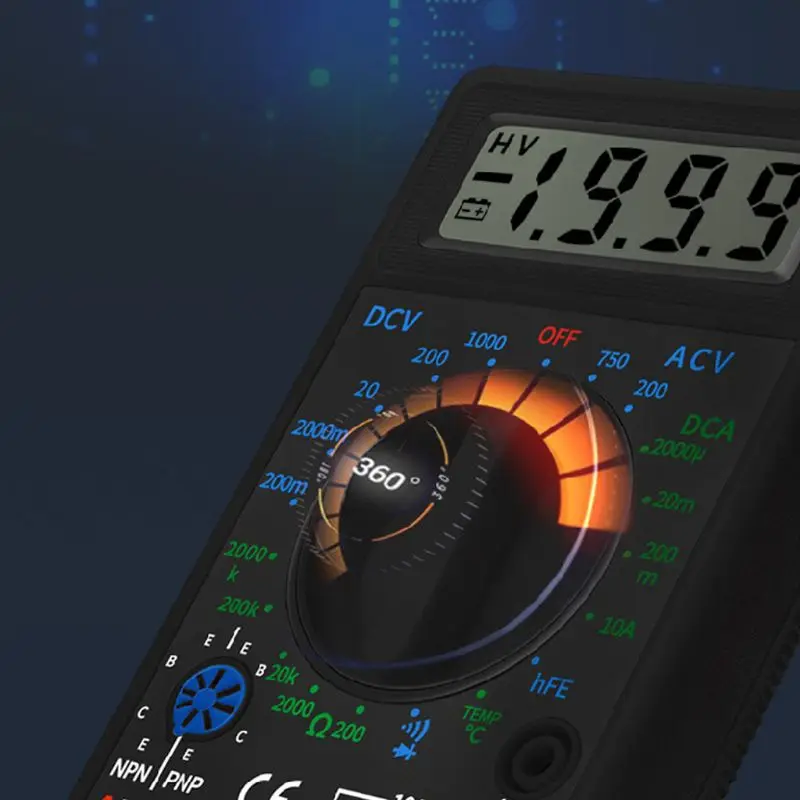 Ручной цифровой мультиметр DT838 тестер er AC/DC Напряжение Ток Сопротивление Temp тестовый метр