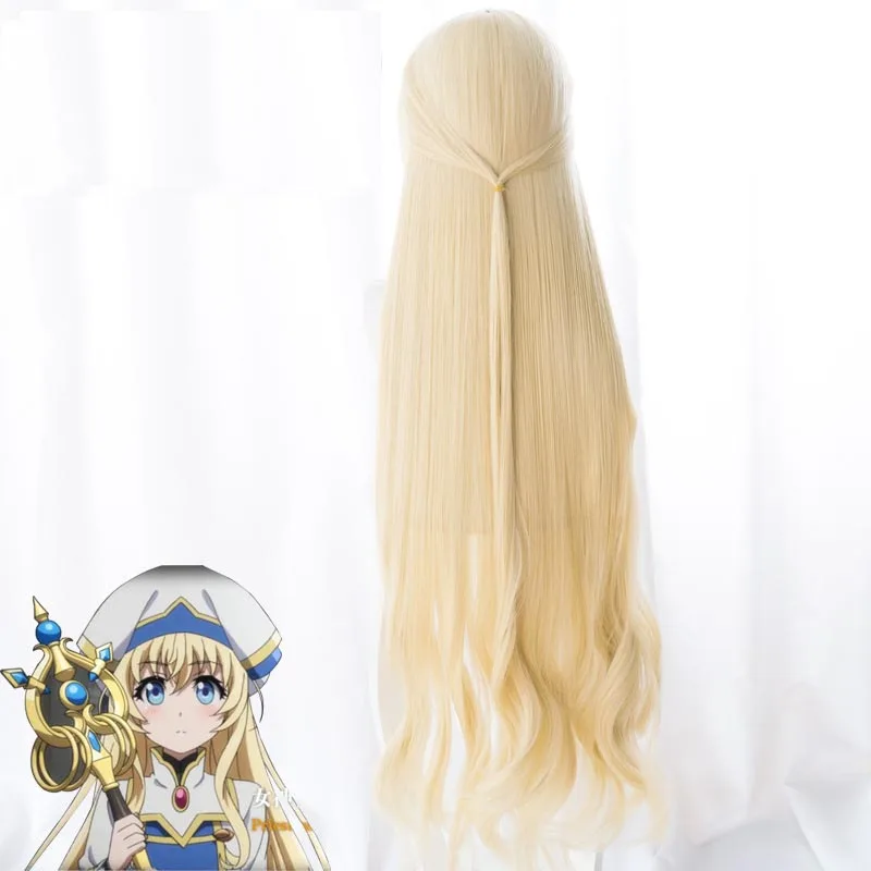 Cosroad Goblin Slayer Priestess Косплей парики Onna Shinkan желтый длинный парик косплей костюм для женщин термостойкие синтетические волосы