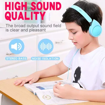 

3.5mm Cartoon Animal Wired Headset Children And Adolescents Headphones Music Headphones Pink Cat Ears Cute Panda Gift