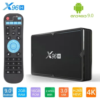

X96H Smart Android 9.0 TV BOX 4K Allwinner H603 Quad Core 4GB 64GB 32GB 2.4/5G Wifi Android Set Top Box Media Player X96 Box Tv
