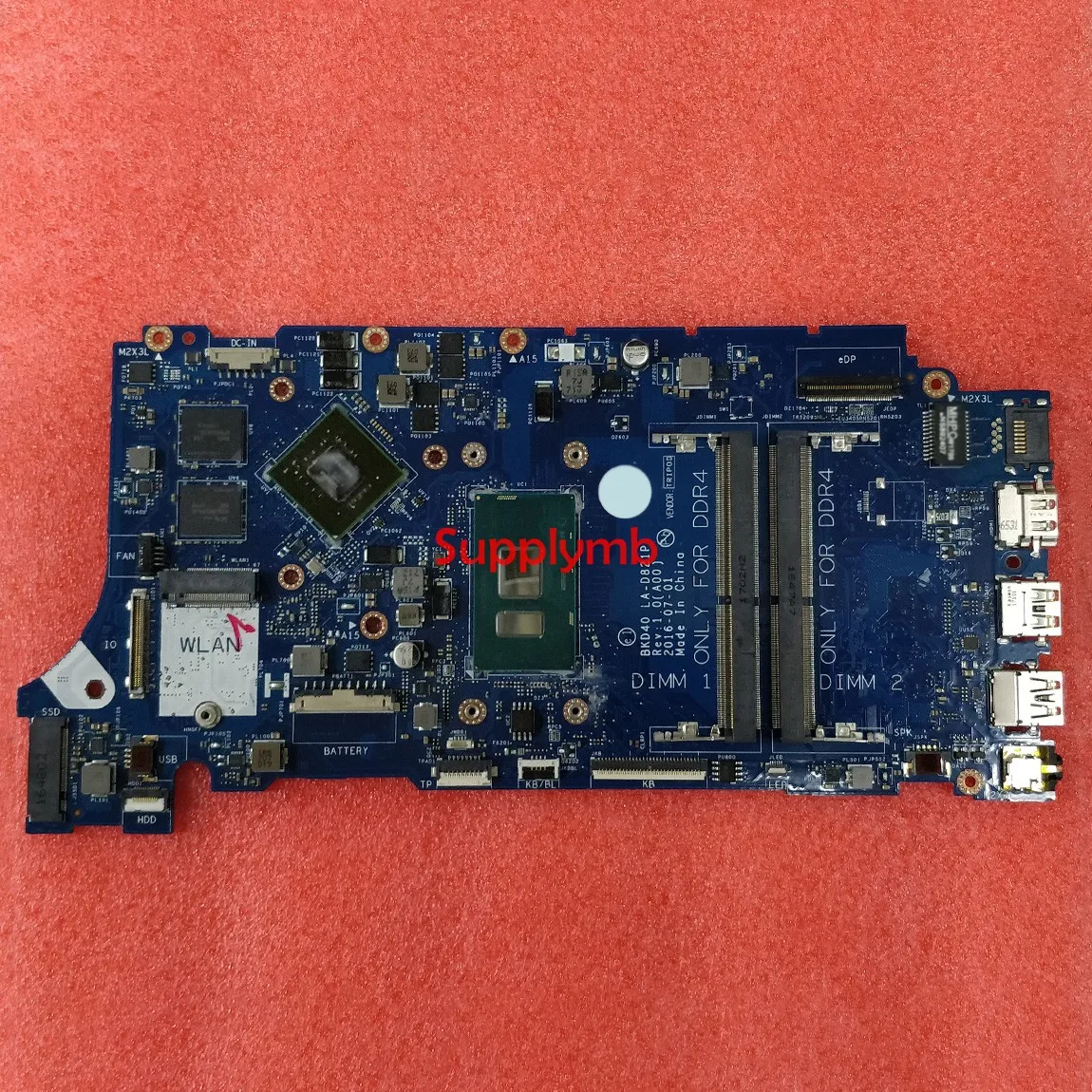 

CN-05CPRV 05CPRV 5CPRV BKD40 LA-D821P w i5-7200U CPU & GPU Onboard for Dell Inspiron 7560 NoteBook PC Laptop Motherboard Tested