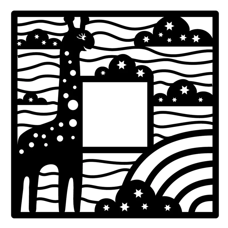 

DiyArts Christmas Giraffe Frame Metal Cutting Dies for Scrapbooking New 2019 Crafts Dies Embossing Stencil Scrapbooking