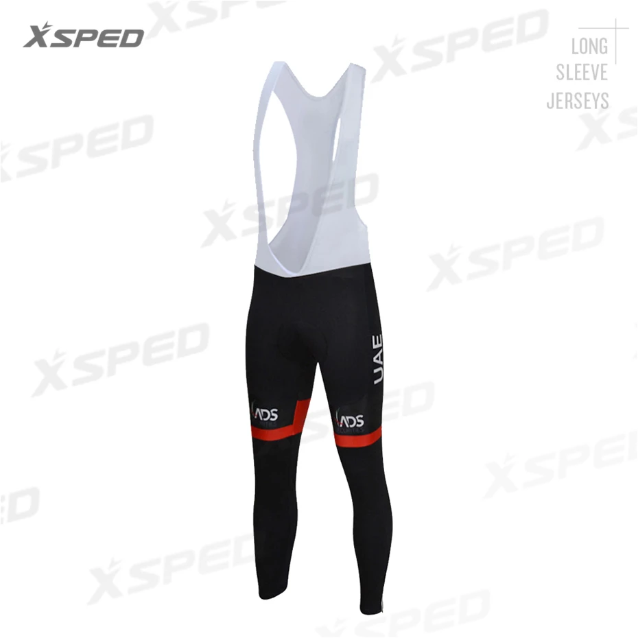 Bib Pants Одежда для велоспорта с длинным рукавом, Джерси, набор ОАЭ Pro Team Emirates, Мужская гоночная форма, MTB триатлон, облегающий костюм, дышащая одежда, быстросохнущая - Цвет: Bib Pants
