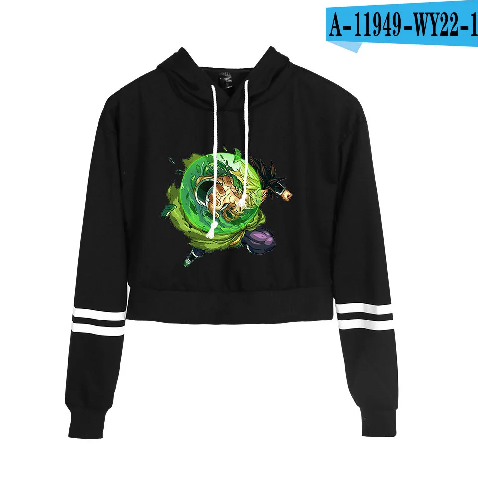 Принт толстовка с драконом sweashirts короткие сексуальные толстовки для женщин укороченный топ рубашка Повседневный пуловер с капюшоном одежда с длинными рукавами - Цвет: A11949-1