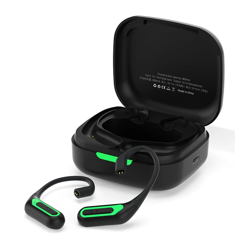 KZ AZ10 Bluetooth 5.2 무선 이어 후크 이어폰 업그레이드 케이블 KZ ZS10 PRO ZSX ZAS 용 HiFi 헤드셋 스포츠 게임 헤드폰 라인