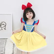 Детские платья Дисней для девочек; платье принцессы Белоснежки; детская одежда на Рождество и Хэллоуин; элегантный дизайн; лето 1754 г