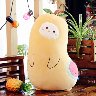 Pear Новые креативные милые фрукты груша кукла плюшевые игрушки мягкий хлопок плюшевая подушка с набивкой детская игрушка подарок на день рождения для девочек - Цвет: Pear