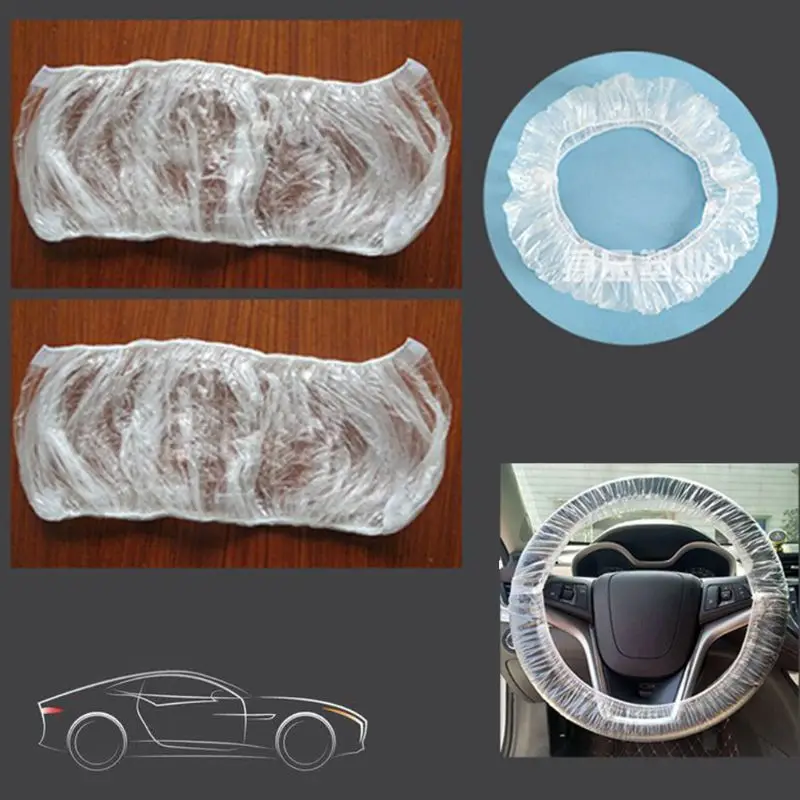 Copertura protettiva per volante in plastica usa e getta per auto universale da 20 pezzi impermeabile per accessori interni auto  34