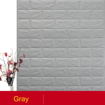 

3D Wall Stickers Waterproof DIY Foam Brick Wall Paper TV Backdrop Decor Marble Wallpaper 3D Wall paper