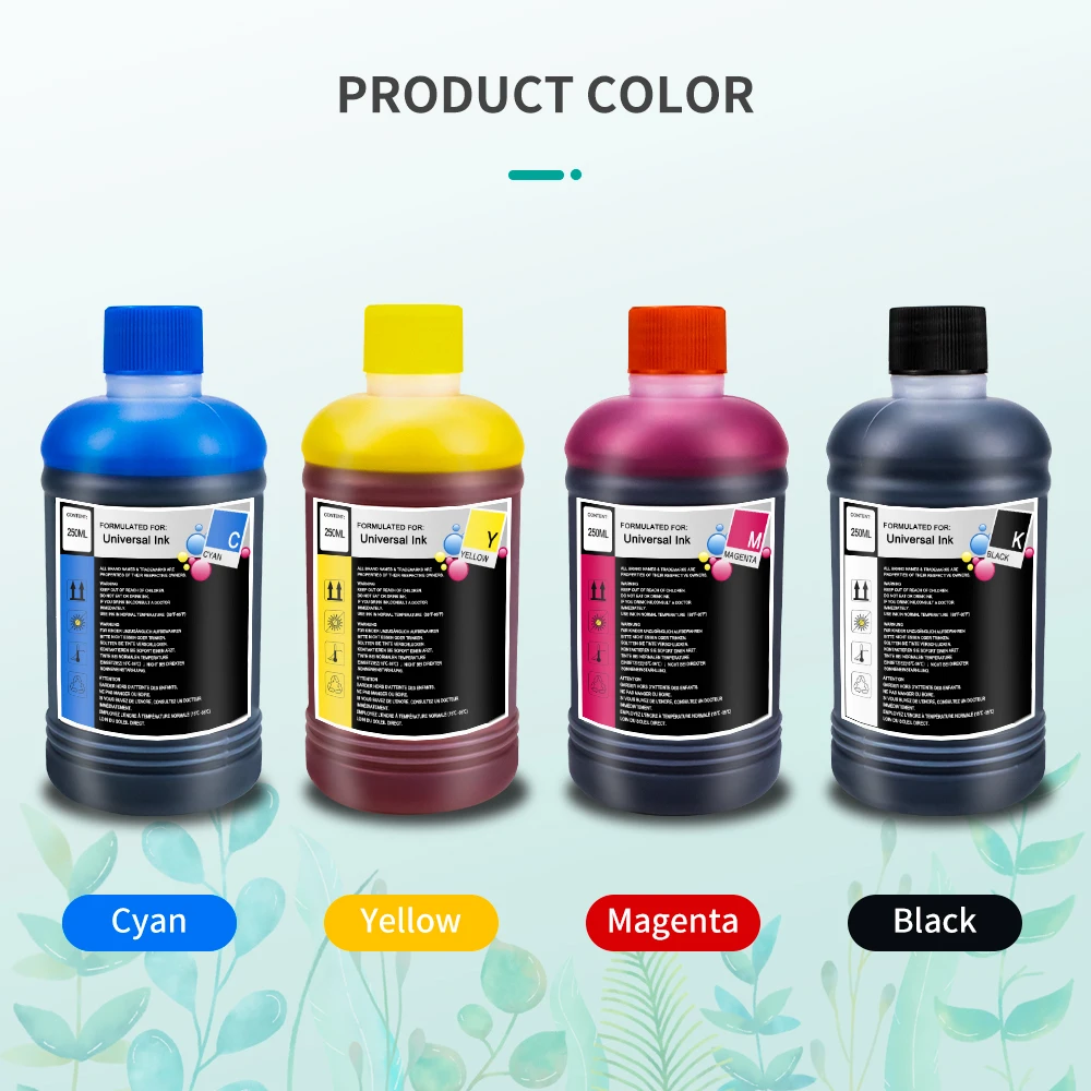 250 ML Universal Refill Ink Kit for Epson Canon HP Brother Printer CISS Ink And Refillable Printers Dye