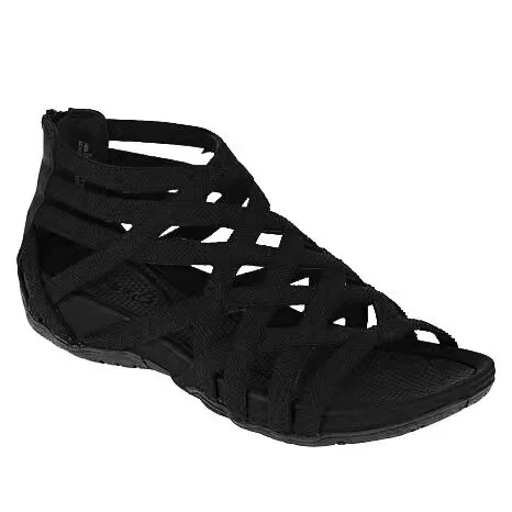 2021 Spring and Summer Plus Size Ladies Sandals Breathable Adult Sports Black Fish Mouth Viscose Shoes Roman Women's  Peep Toe 