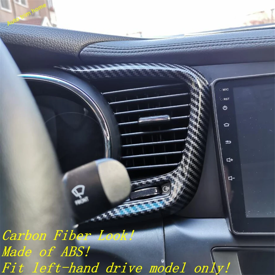 Dashboard Side Middle Air Conditioning Ac Vent Outlet Frame Cover Trim Fit For Kia Optima K5 2011 2015 Abs Carbon Fiber Look Air Conditioning Vent Covers 4 Pcs Setcover Covers Aliexpress