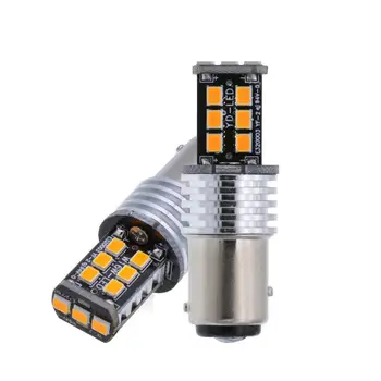 

4pcs 1157/BAY15D 2835LED Yellow Car Tail Brake Stop Error Free Light Lamp Bulb T25 1016 1034 1130 1152 1154 1157 1158 1493