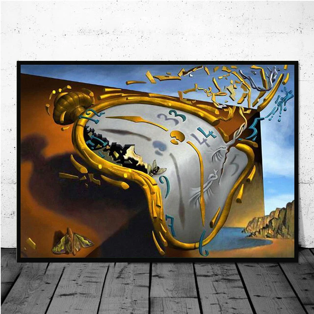 DIY Diamond Painting The Persistence of Memory By Salvador Dali Embroidery Full Round Cross Stitch Kits Mosaic Room Decoration 