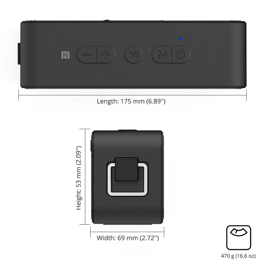 NFC Version Tronsmart T2 Plus Bluetooth 5.0 Speaker 20W Portable Column IPX7 Waterproof Soundbar TWS Voice Assistant Micro SD (12)