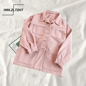 

HWLZLTZHT Spring Denim Jacket For Women Cotton Coat Korean Style Jeans Jacket Female Loose Turn Down Collar Jackets