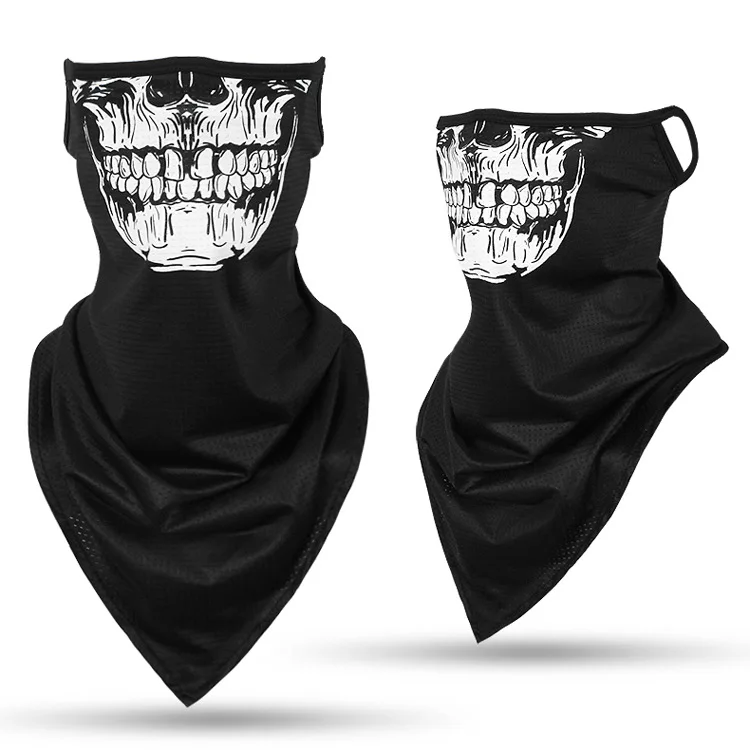 G64 Cycling face Mask triangle Hanging ear Outdoor riding headscarf Sunscreen Breathable Ice silk mesh material Headgear CS