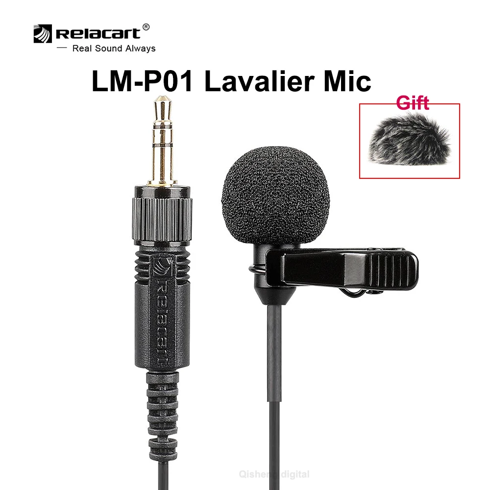 Relacart LM-P01 Label Lavalier Microphone Omni-directional Condenser Mic for iPhone Android SONY Canon Nikon DSLR Camera vs M1 |